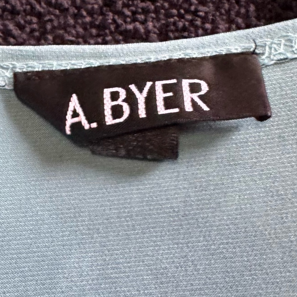 Y2K A. Byer Teal Women's Blouse with Ring Detail - Picture 3 of 7